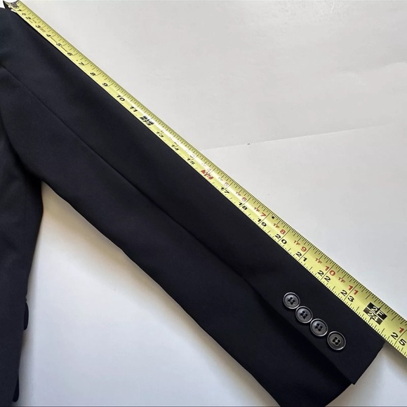 NWT Italy Milly single button blazer black size 0 Pockets $450 made in U… - Picture 12 of 15